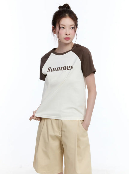 raglan-graphic-tee-cu513 / Dark brown