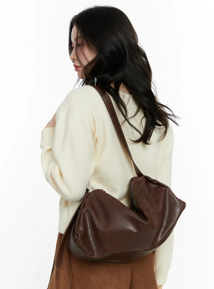 versatile-two-way-square-shoulder-bag-f502 / Dark brown