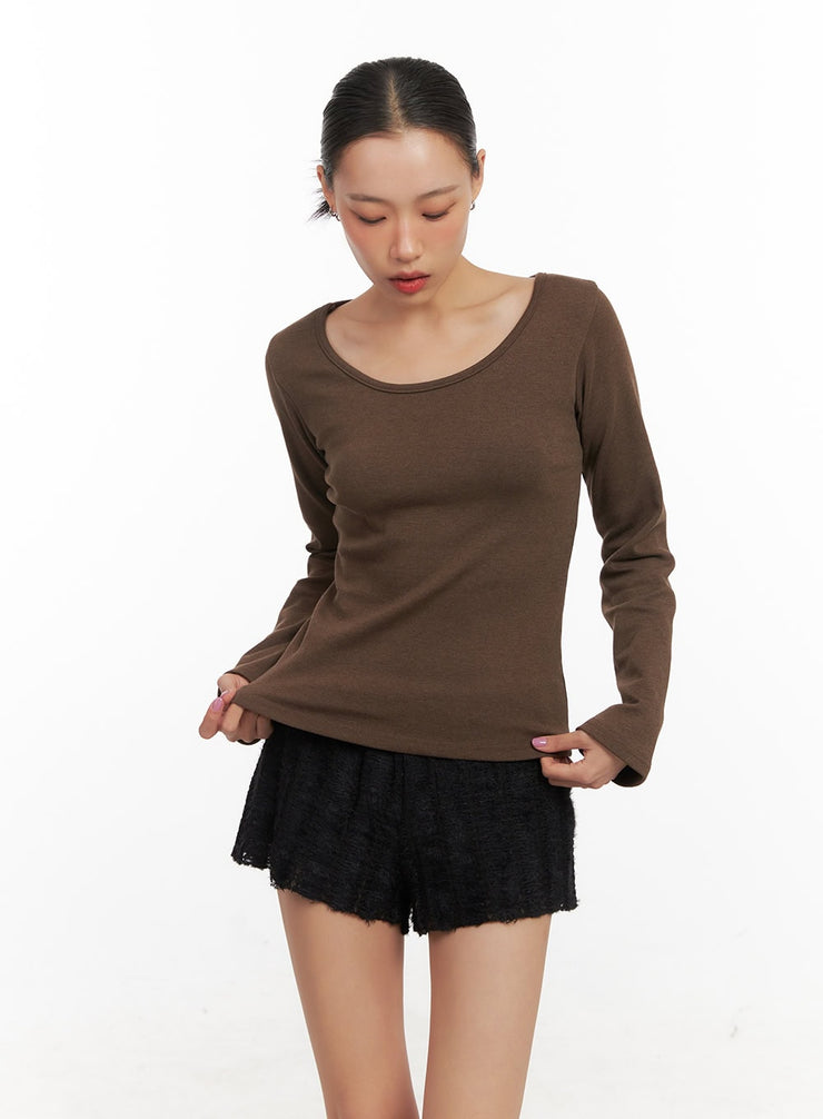 solidessentials-long-sleeve-shirt-cd410 / Dark brown