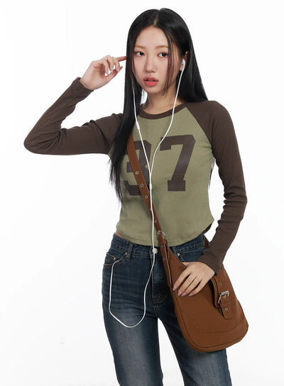 raglan-37-long-sleeve-tee-cj515 / Dark brown