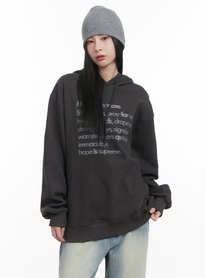 graphic-oversized-hoodie-cf514 / Dark gray