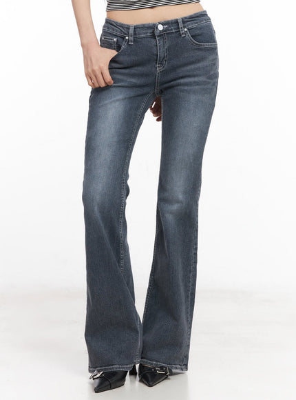 nadeline-slim-bootcut-jeans-cy528 / Dark gray