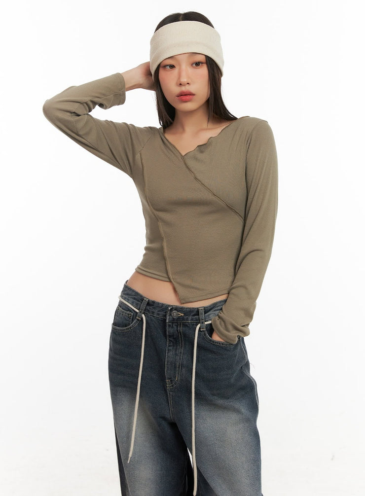 slim-silhouette-solid-crop-top-cd409 / Dark green