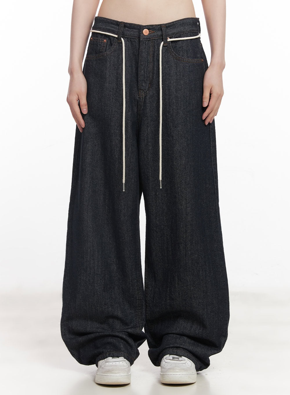 kirsten-string-wide-leg-jeans-im528 / dark blue