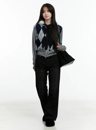 sole-fleece-lined-washed-high-waist-bootcut-jeans-cd523