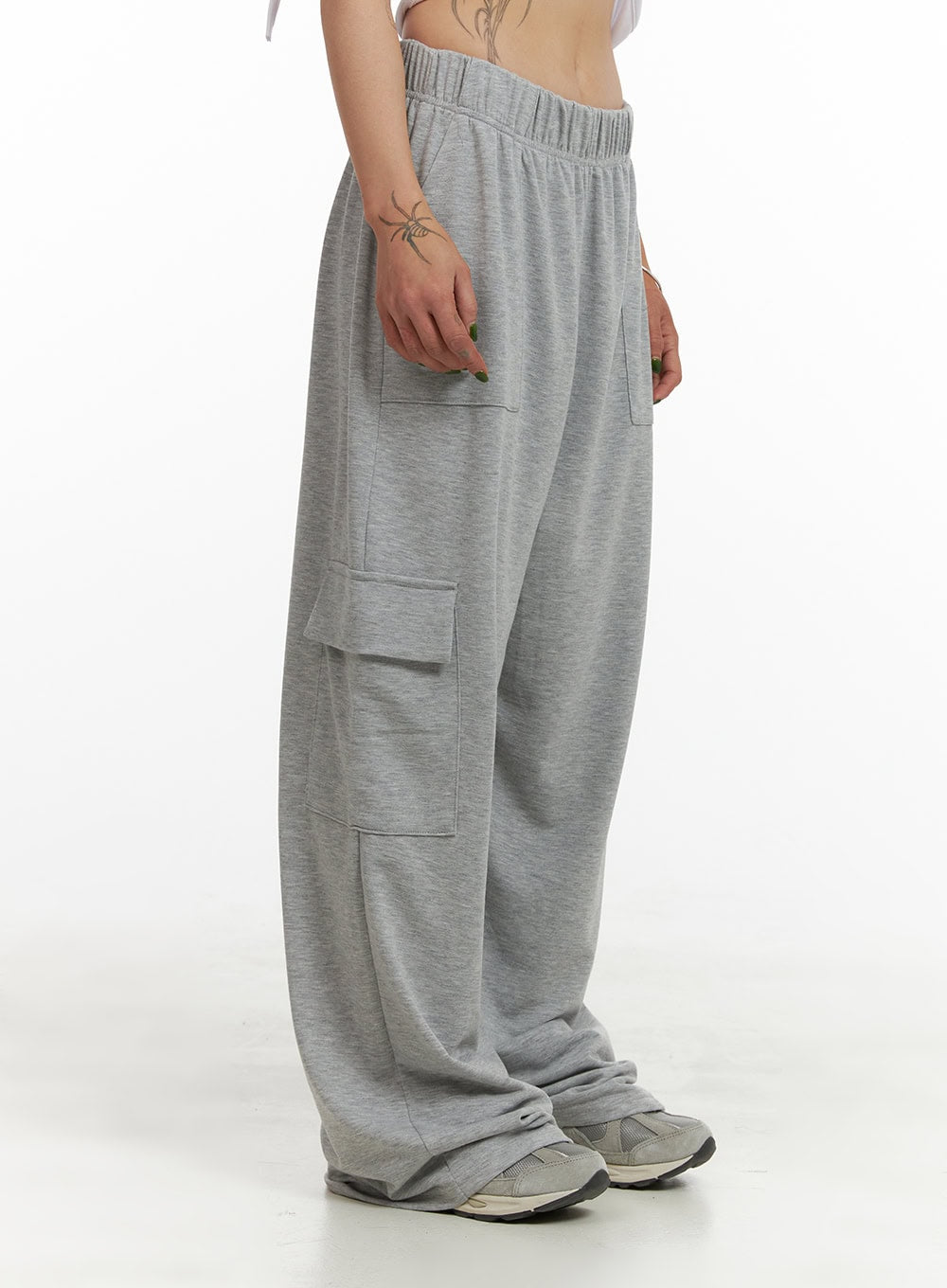 Cargo Baggy Sweatpants CY430 Korean Women's Fashion LEWKIN