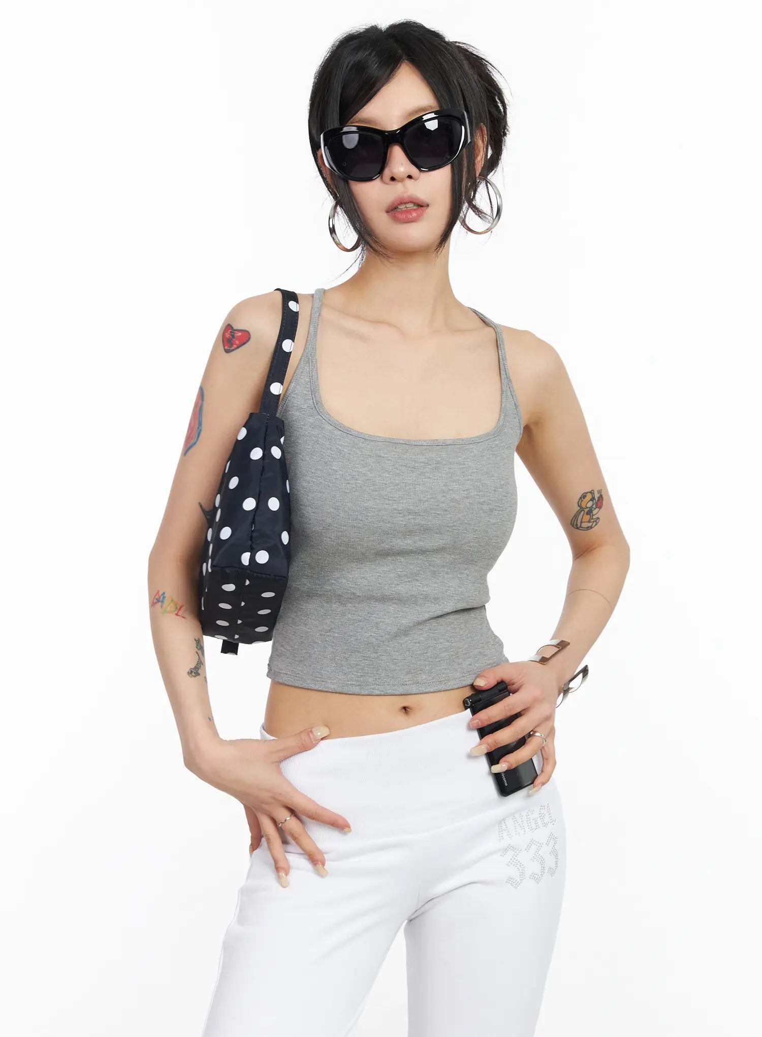 simple-halter-neck-top-cm517 / Gray