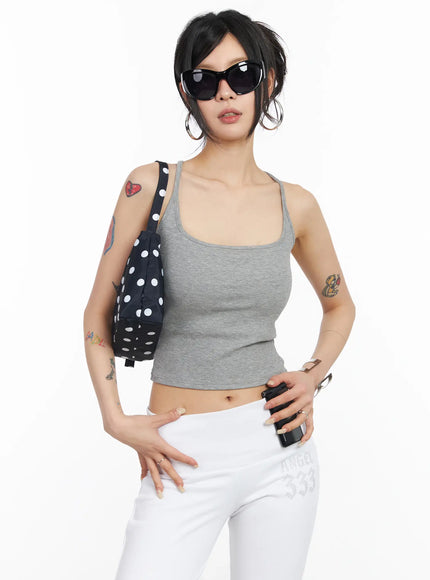 simple-halter-neck-top-cm517 / Gray