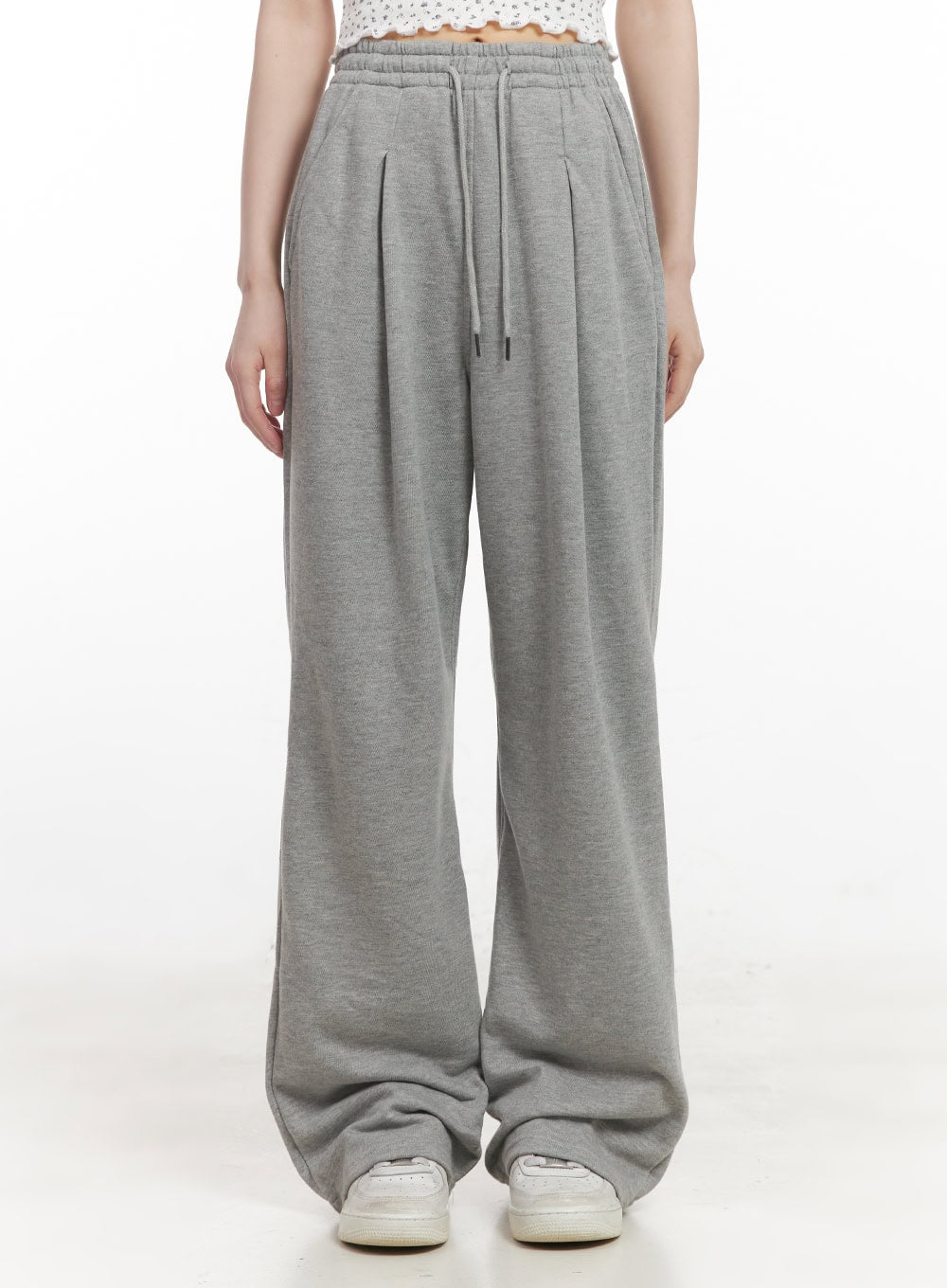 Pintuck Straight-Leg Sweatpants CJ528