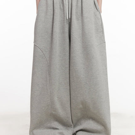unisex-relaxed-fit-oversized-sweatpants-cm519 / Gray