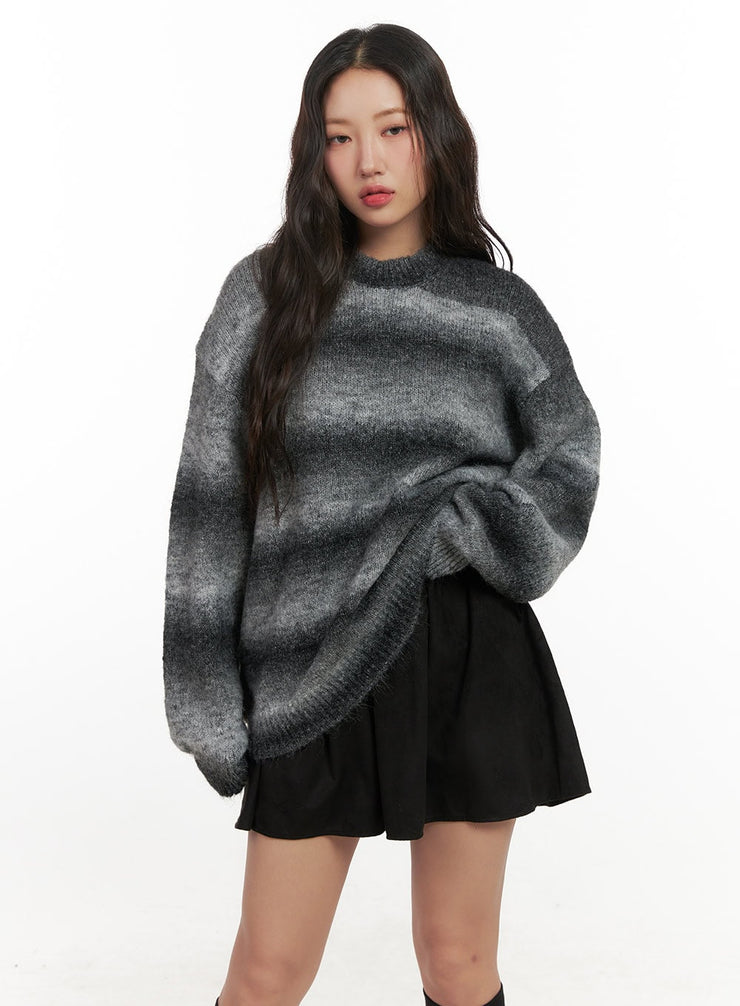 oversized-gradient-sweater-cn426 / Gray