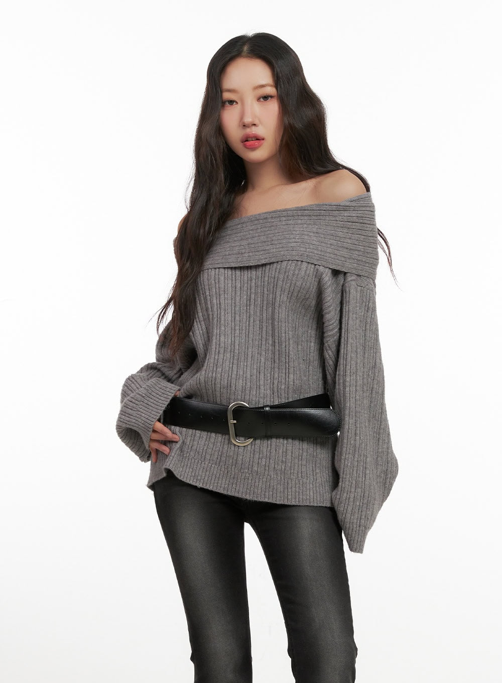 Oversized Off-Shoulder Sweater CN426 Acubi style LEWKIN