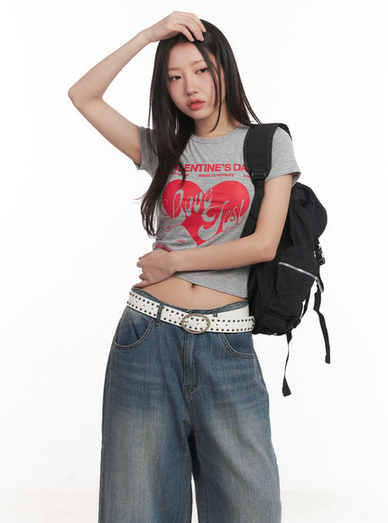 slim-fit-graphic-top-ca525 / Gray