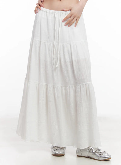 cotton-tiered-maxi-skirt-cu510 / White