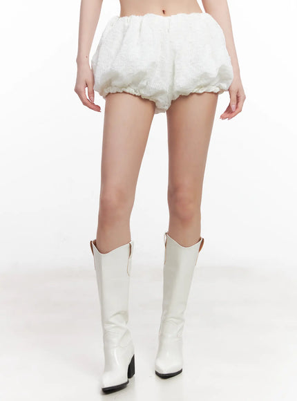 lace-balloon-shorts-cu510 / White