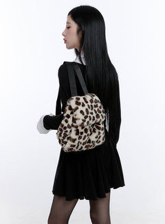 leopard-chic-backpack-cd420 / Light beige