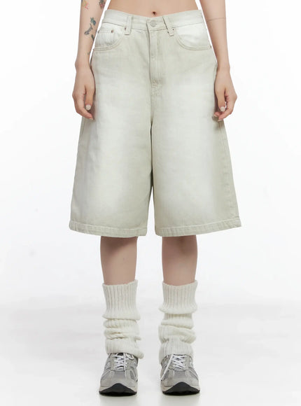 casual-faded-jorts-cs510 / Light beige