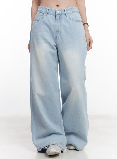 judie-washed-wide-leg-jeans-cy519 / Light blue