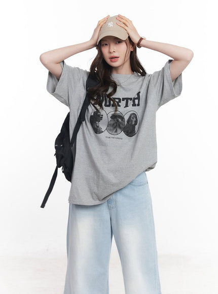 oversized-baggy-graphic-tee-cy519 / gray