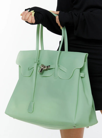 belted-oversized-jelly-bag-cy521 / Mint