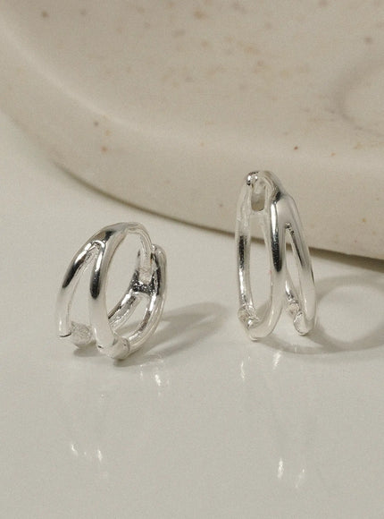 carson-minimal-snap-earring-1pc-iu506 / Silver