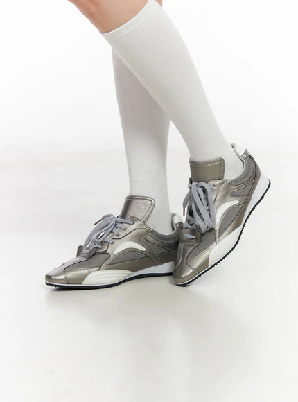 metallic-stilleto-sneakers-cm520 / Silver