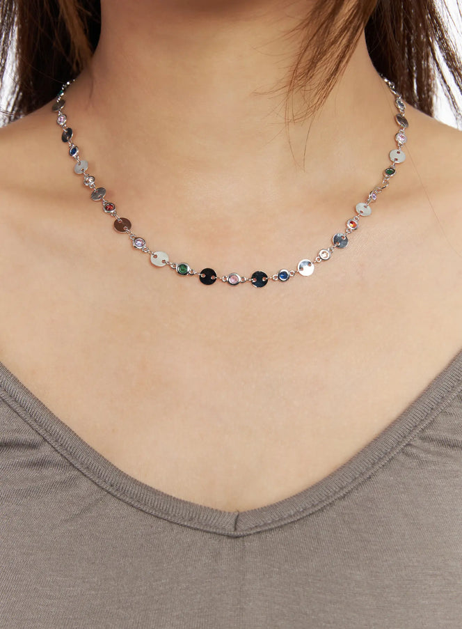 Rainbow Crystal Necklace CM525