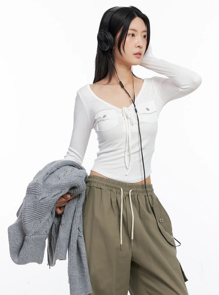 crop-long-sleeve-corset-cc1809 / White