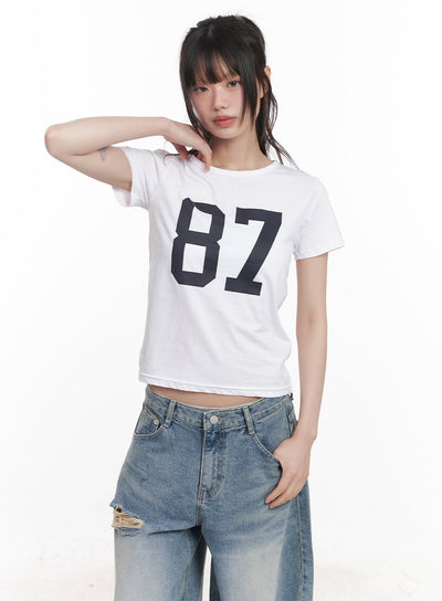 87-graphic-crop-tee-cy520 / White