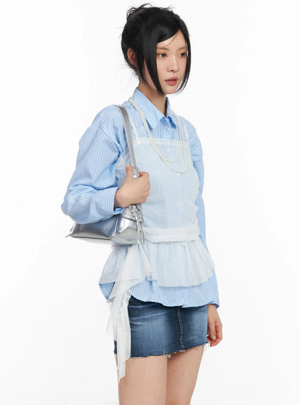 chic-layered-bustier-top-cm516 / White