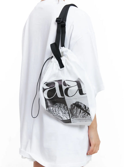 Graphic Drawstring Backpack CL514