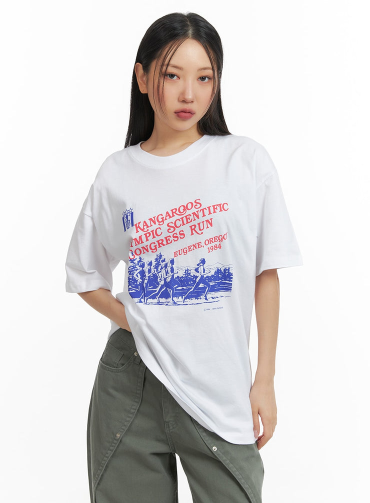 oversized-graphic-tee-cm419 / White