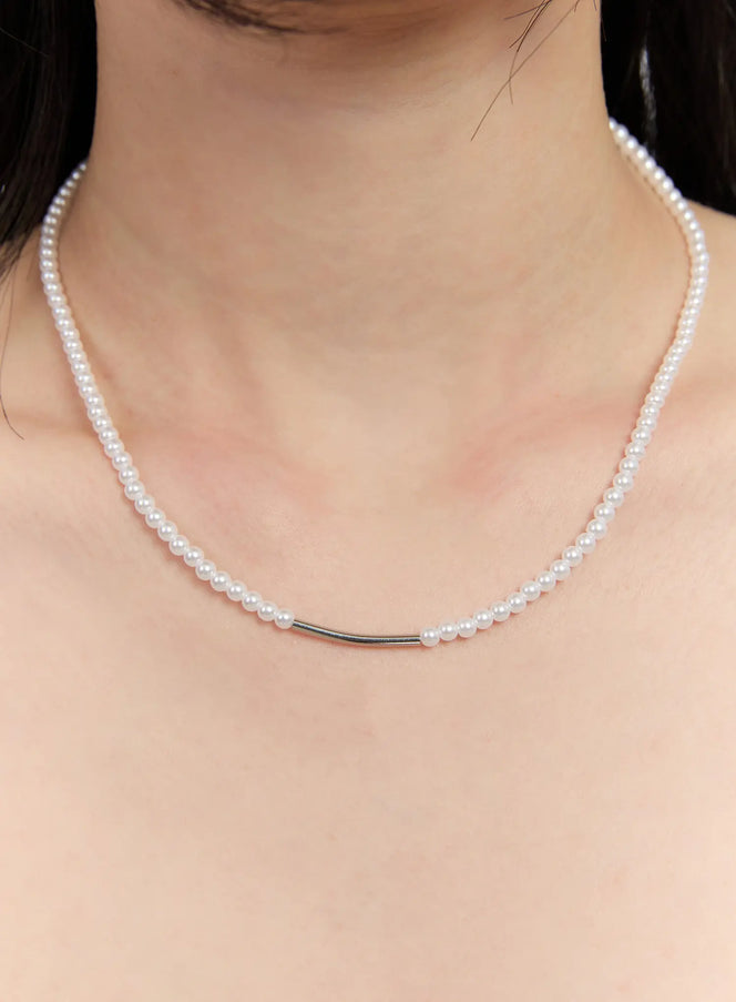 faux-pearl-necklace-ca508 / White