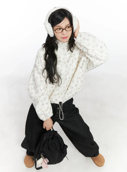 kelfie-overfit-fleece-jacket-cn528 / White