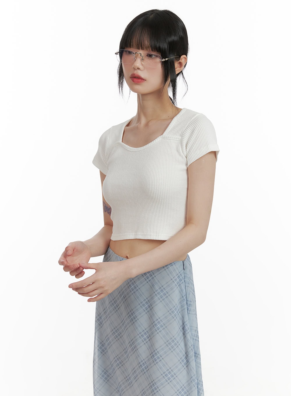 cotton-crop-tee-cu413 / White