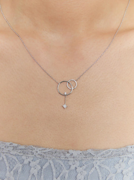 Duo Halo Link Necklace IS517