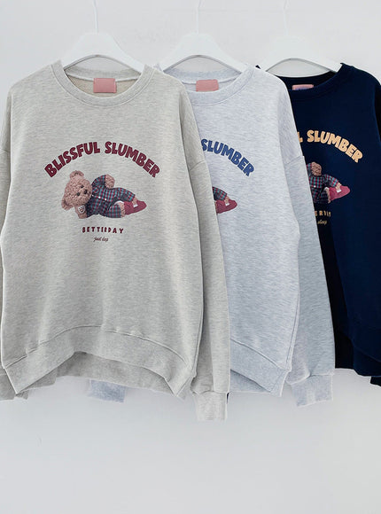 Sleeping Bear Print Sweatshirt