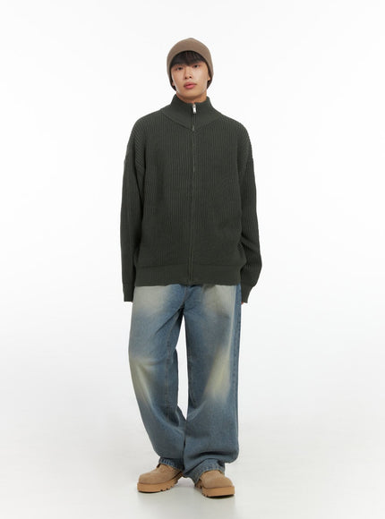 mens-turtle-neck-cable-zip-up-knit-io420