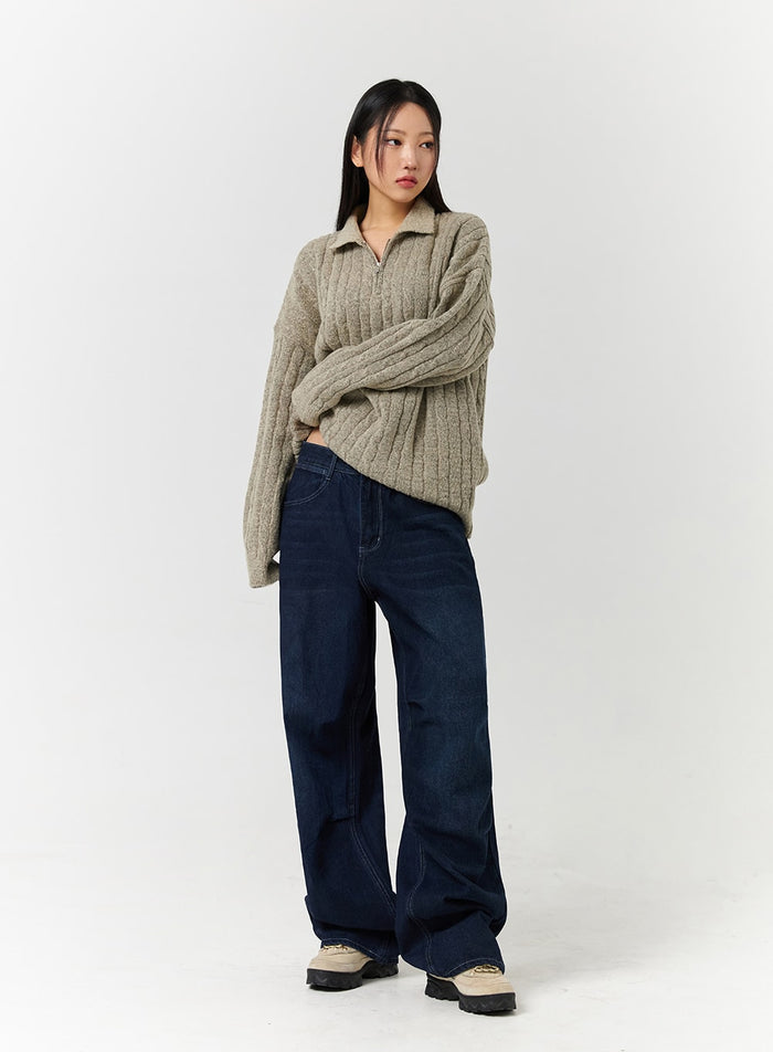 unisex-weave-knit-zipped-sweatshirt-cd328