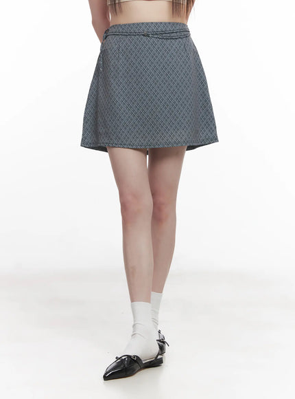 plaid-strapped-mini-skirt-cu518