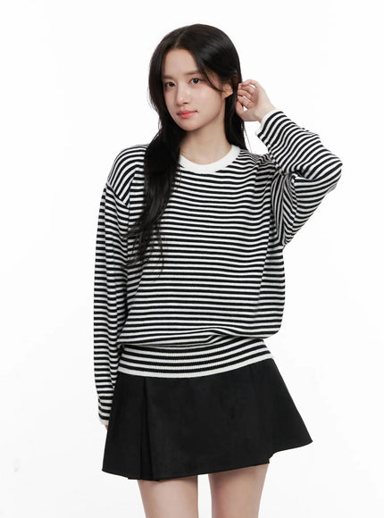 striped-round-neck-knit-sweater-co524