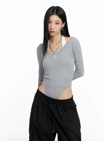 grey-long-sleeve-bodysuit-cc1109