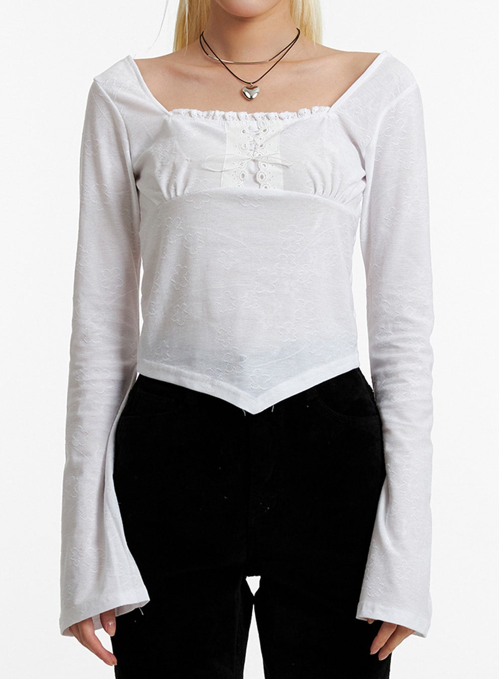 square-neck-laced-corset-long-sleeve-id315