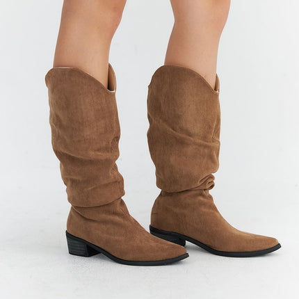 ruched-faux-leather-long-boots-co313