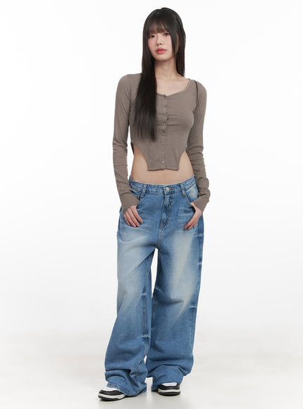 Kayla Washed Baggy Jeans CJ524