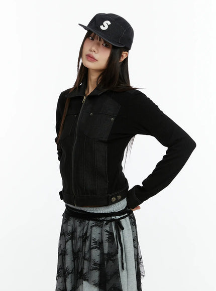 ribbed-zip-up-denim-jacket-cf509