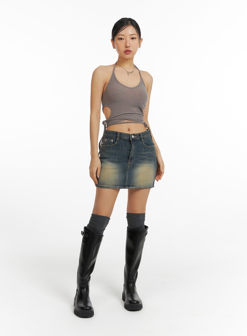 solid-halter-drawstring-top-cf420