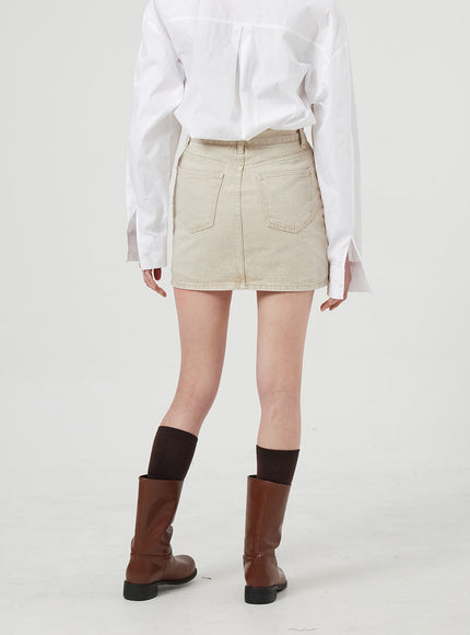 High Waist Cotton Skort OF328