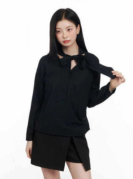 elegant-v-neck-scarf-blouse-cj519