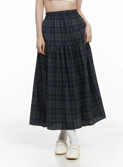 plaid-tiered-maxi-skirt-cj507
